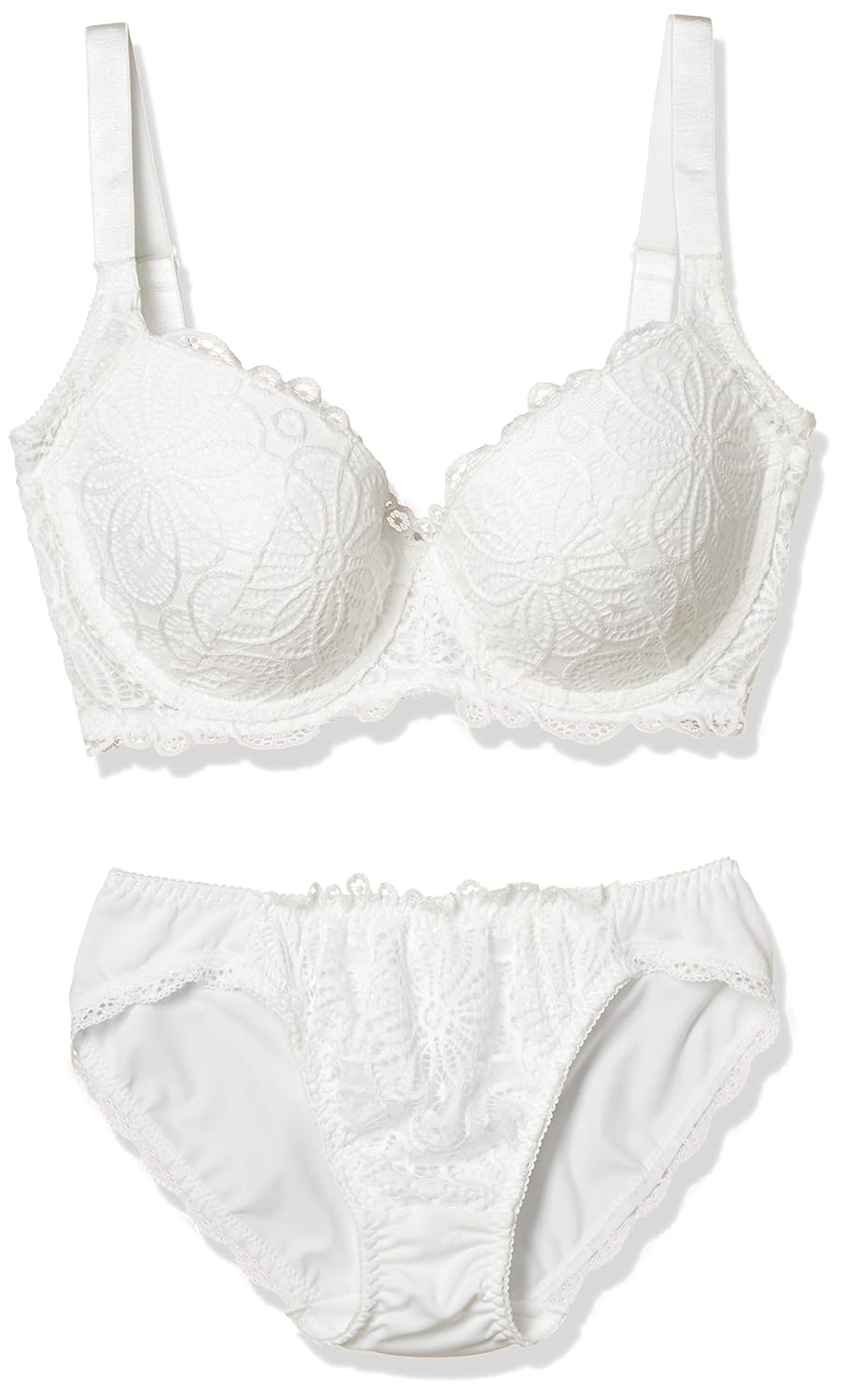 [nozari]蕾丝边高文胸&内裤套装gi罩杯 女士